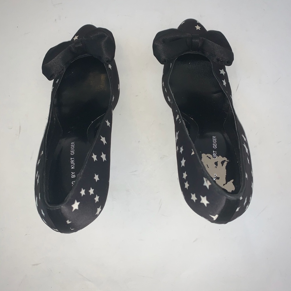 KG by Kurt Geiger Black White Star Bow Heels - Picture 7 of 12